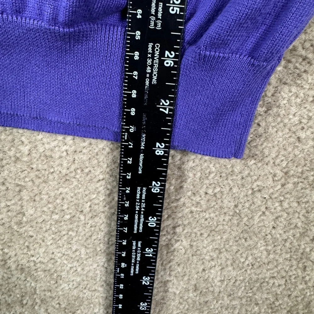 Brooks Brothers V-Neck Sweater Men Large Purple Supima Cotton Knit
